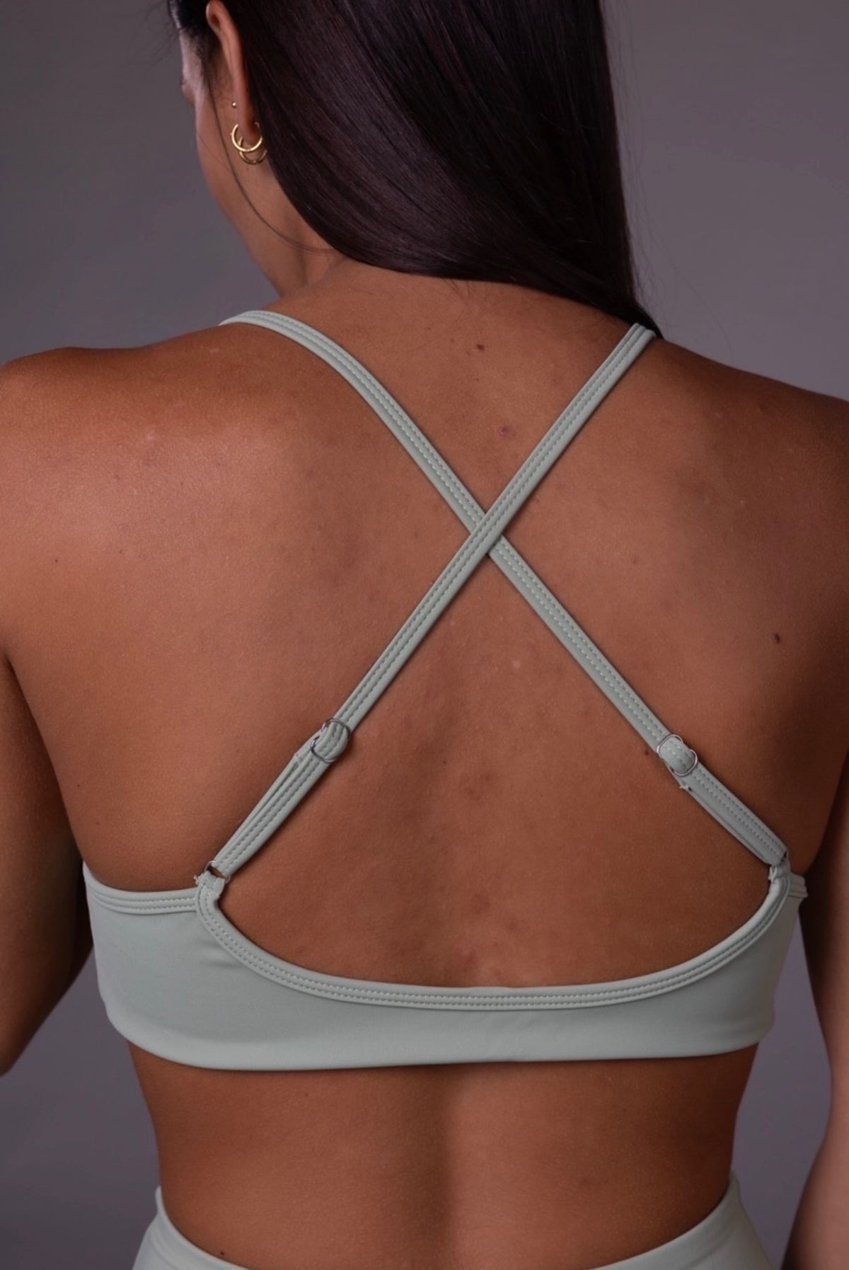 Flow Bra in Willow, back view